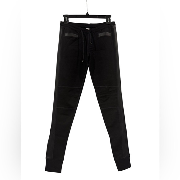 Women’s NUX Ankle Leggings: Pull String Waist Faux Leather Accents: Size M - Picture 1 of 8